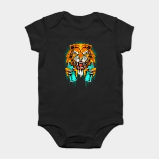 Graffiti Artist Lion Leo Zodiac Horoscope Sign Baby Bodysuit